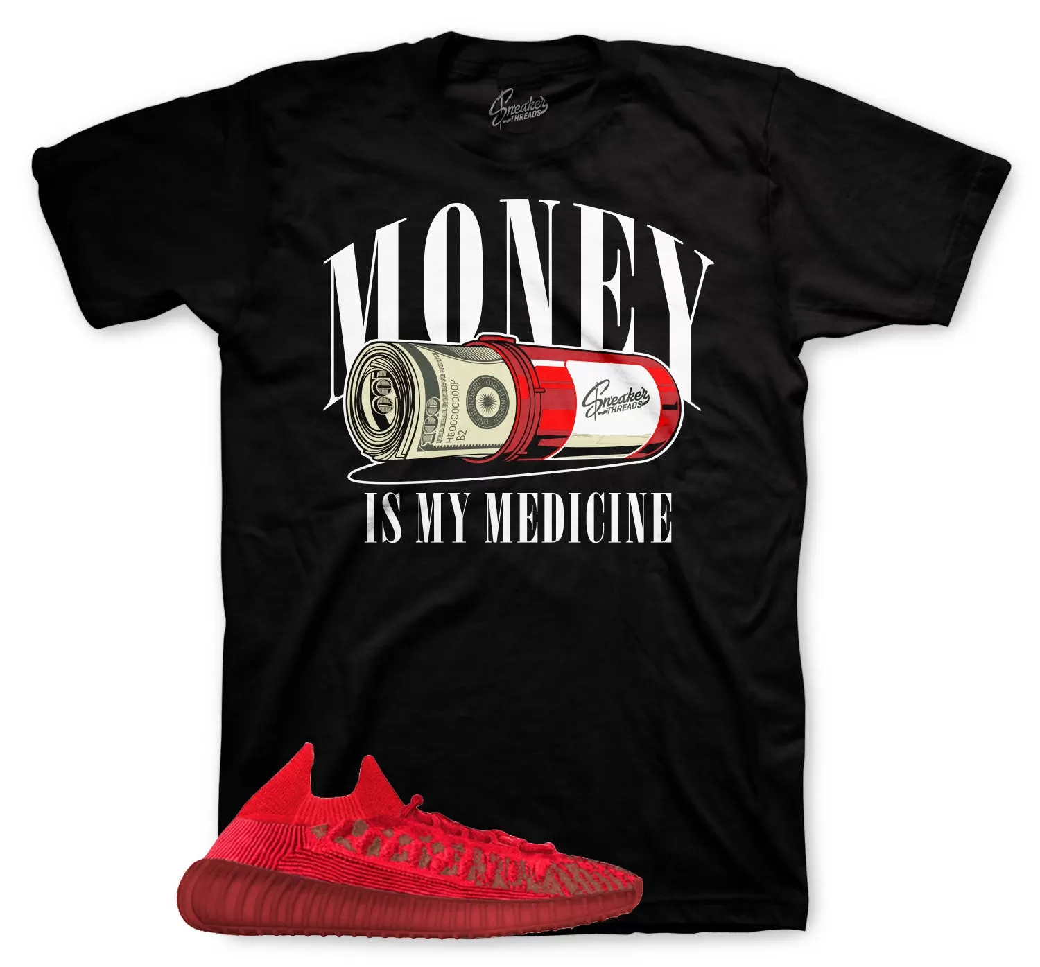 350 Slate Red Money Medicine Shirt