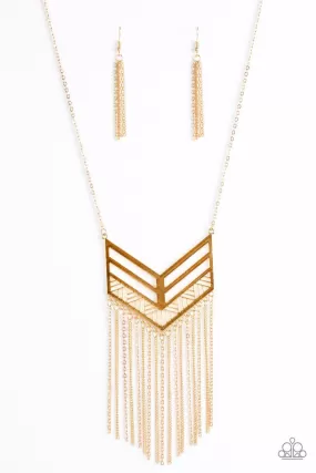 Alpha Attitude Gold Necklace - Paparazzi Accessories