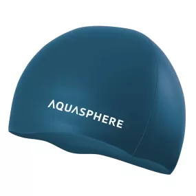 Aqua Sphere Plain Silicone Cap - Dark Green/White