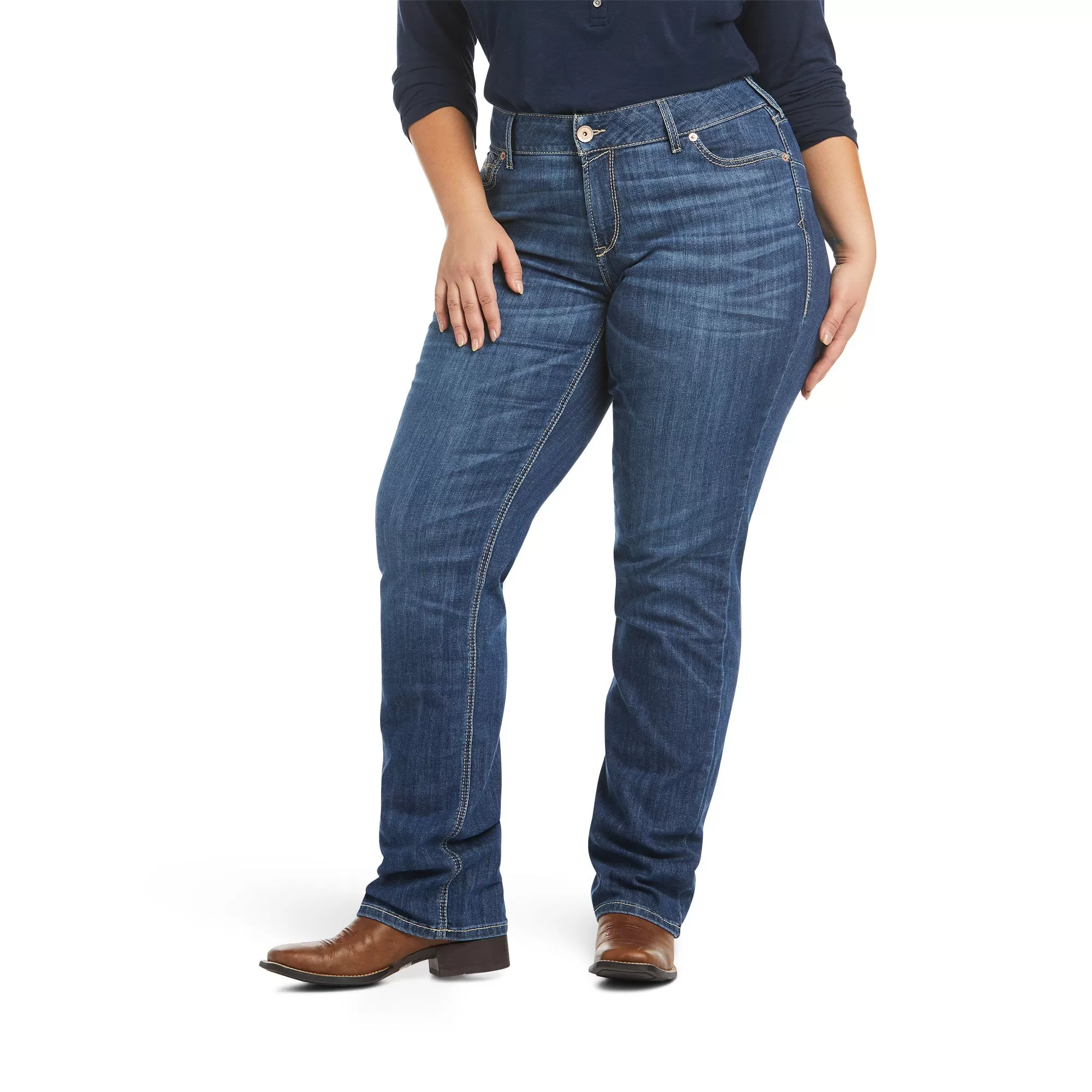 Ariat R.E.A.L. Mid Rise Myla Stackable Straight Leg Jean