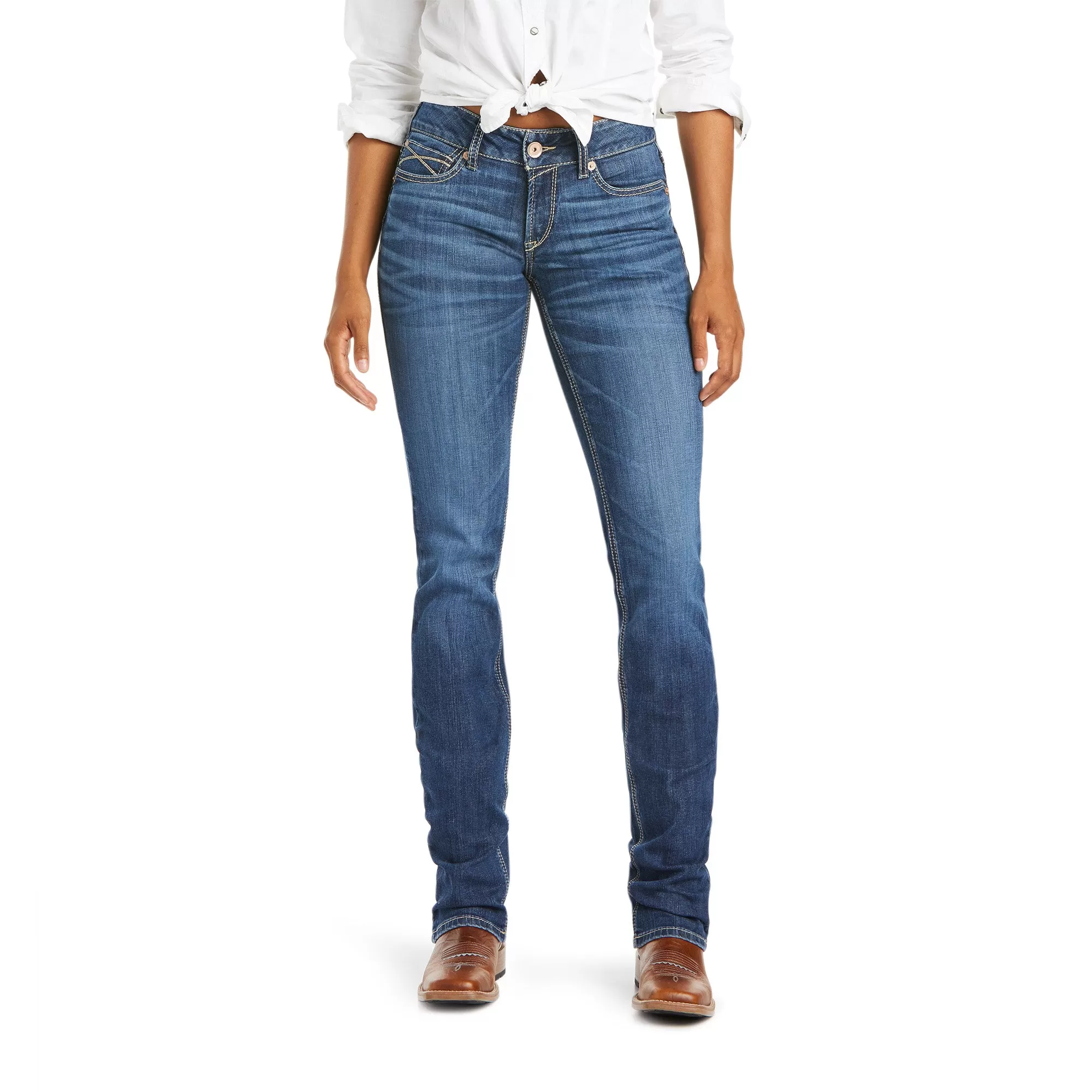 Ariat R.E.A.L. Mid Rise Myla Stackable Straight Leg Jean