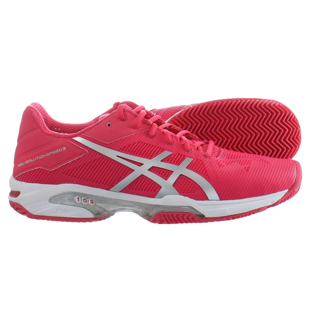 Asics Gel-Solution Speed 3 Clay Womens Pink Padel Trainers