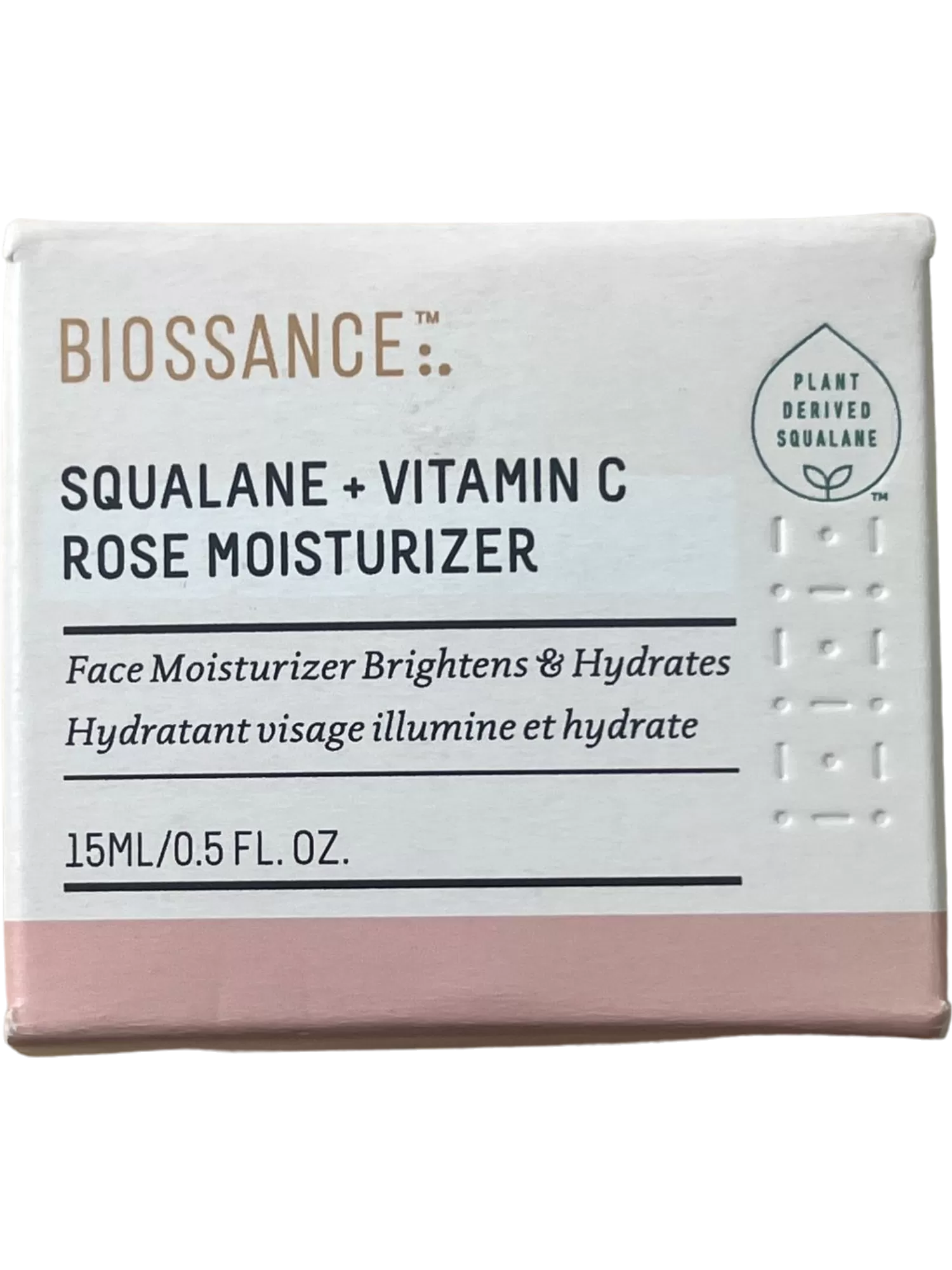 Biossance Squalane   Vitamin C Rose Moisturizer Brightens & Hydrates 15mL