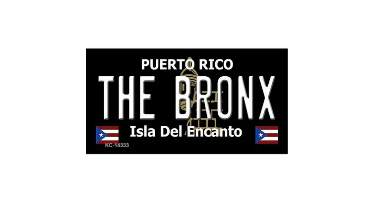 Black The Bronx Metal Refrigerator Magnet