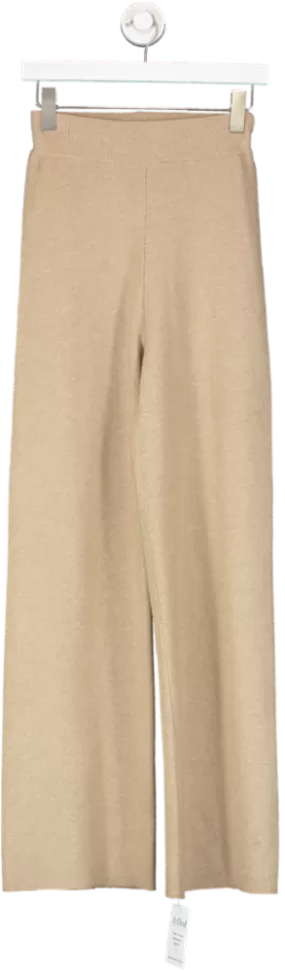 BOA Beige Slouchy Lounge Knit Trousers UK XS