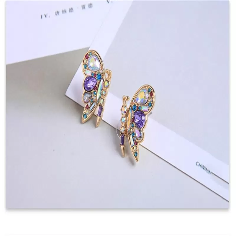 Butterfly Crystal Style Stud Party Wear Earring