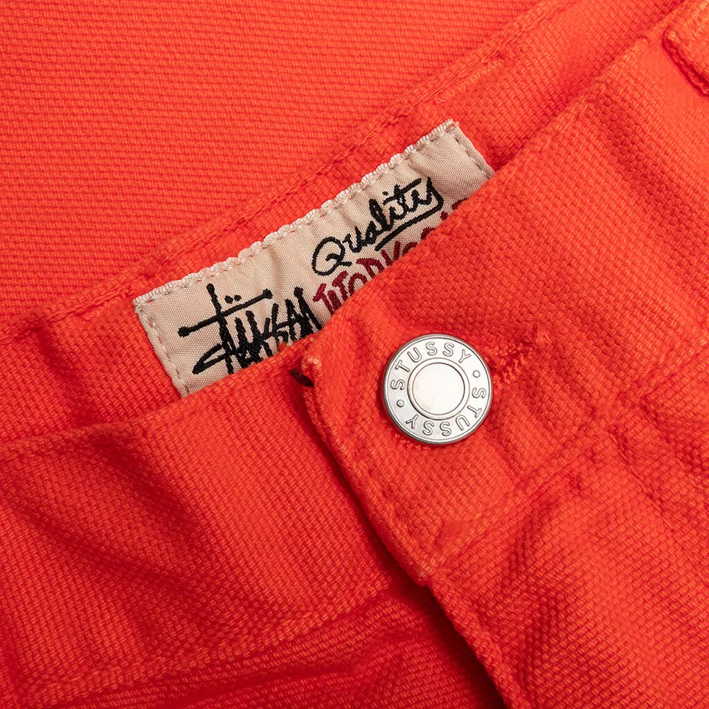 Canvas Work Pant - Orange