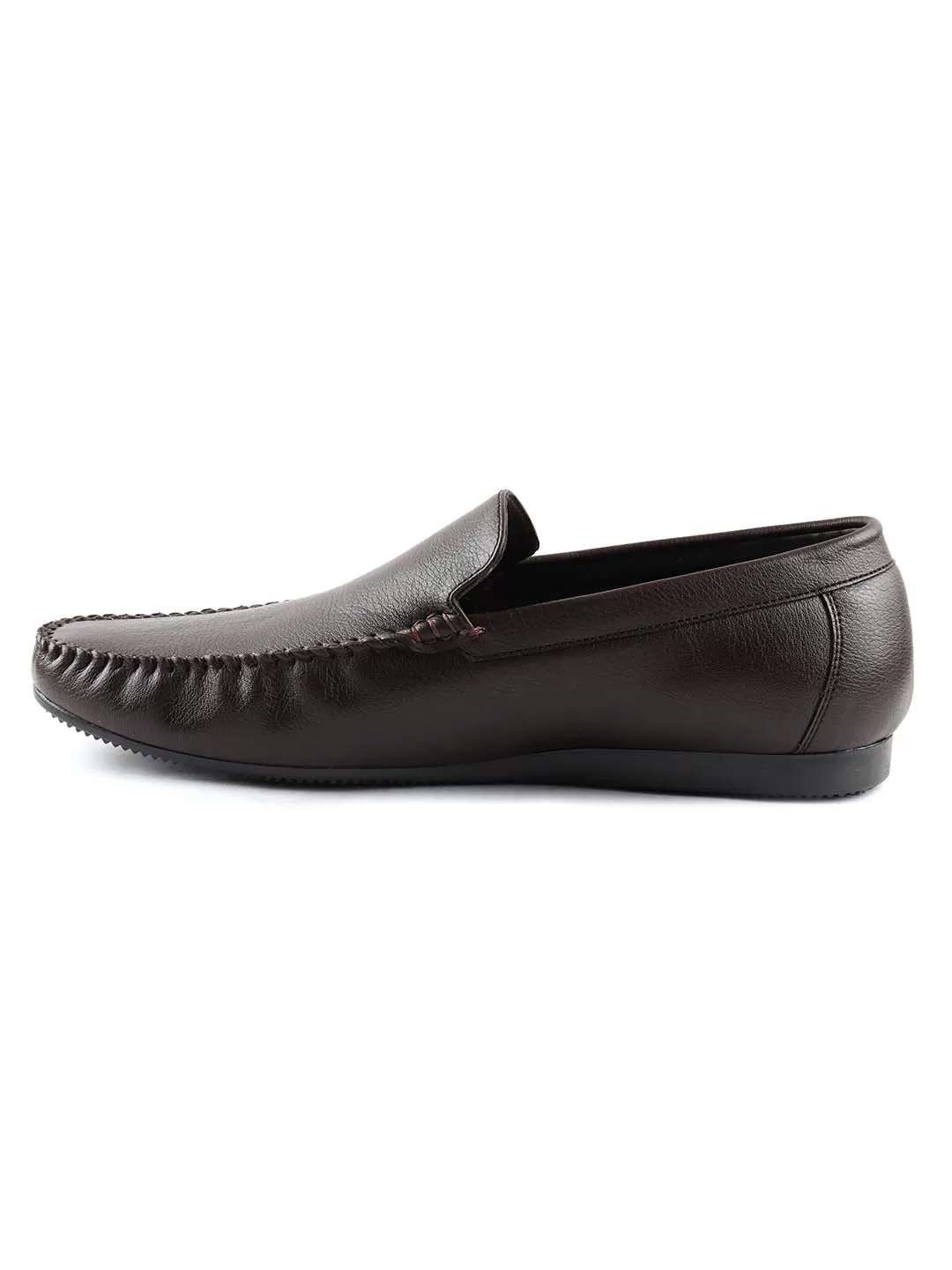 Choco Brown Logo Loafers