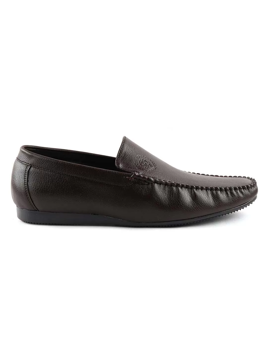 Choco Brown Logo Loafers