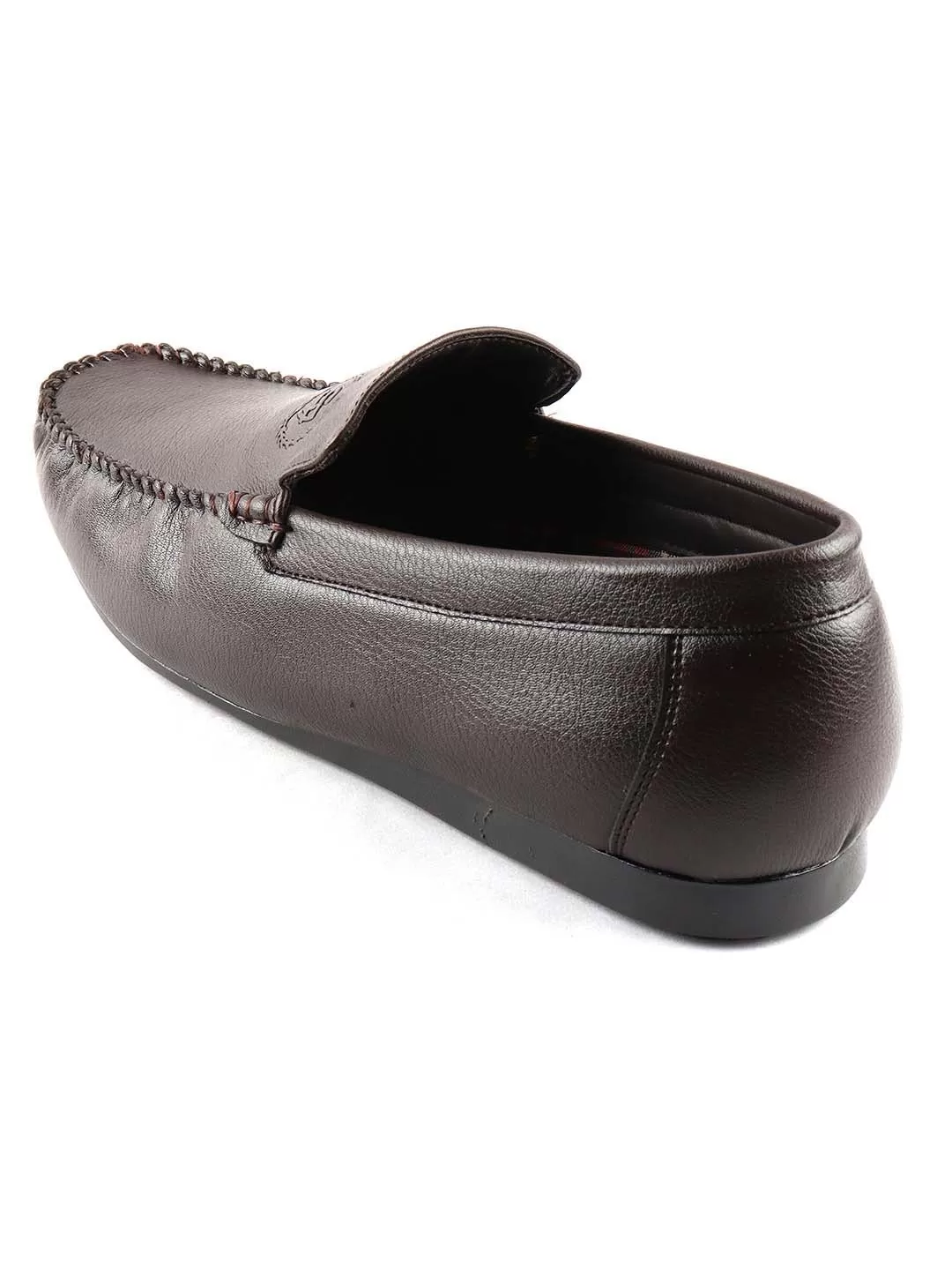 Choco Brown Logo Loafers