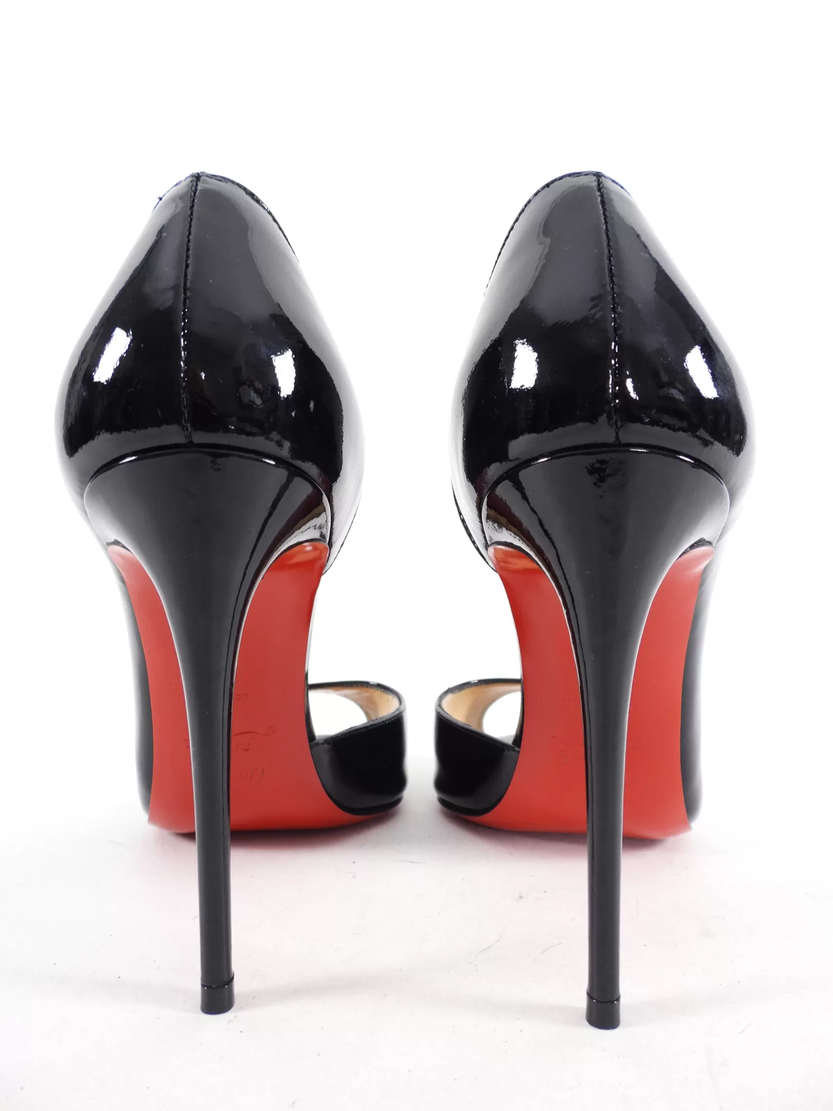 Christian Louboutin Black Patent Demi You 100 Pumps - 37