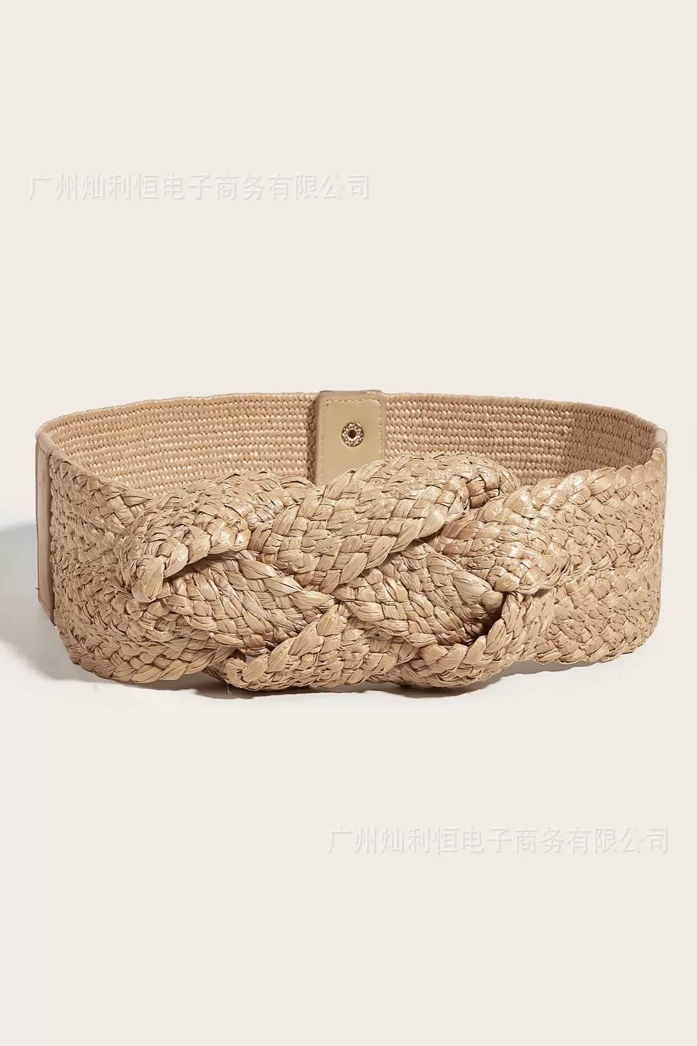 CROSSED OUT RAFFIA STRETCH BELT