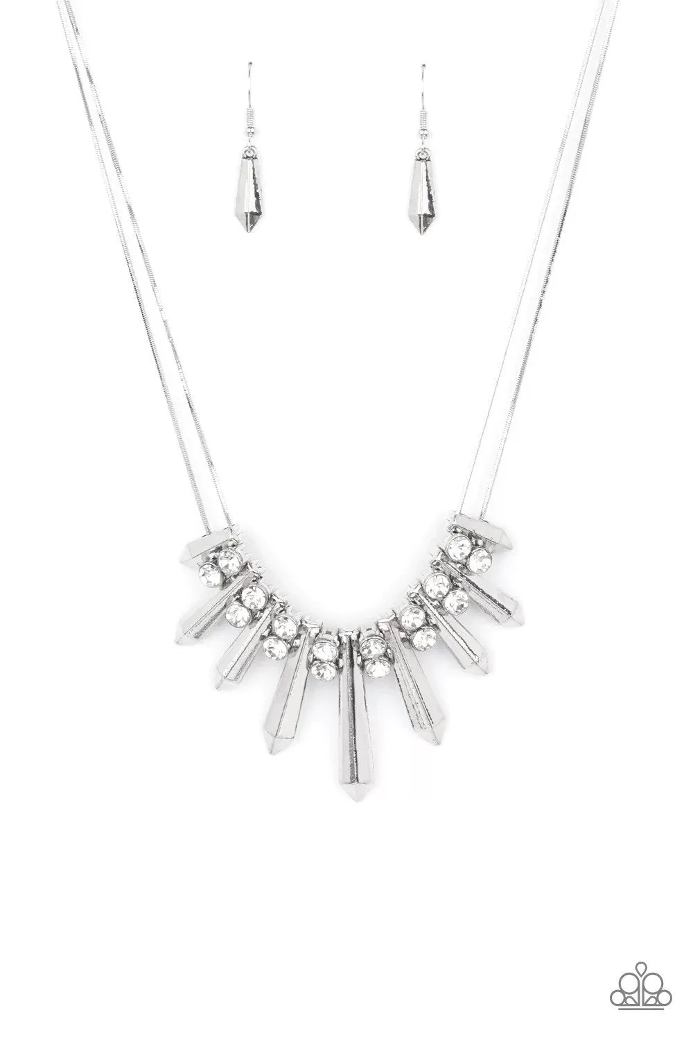 Dangerous Dazzle White Necklace - Paparazzi Accessories