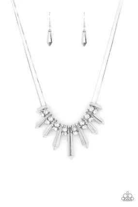 Dangerous Dazzle White Necklace - Paparazzi Accessories