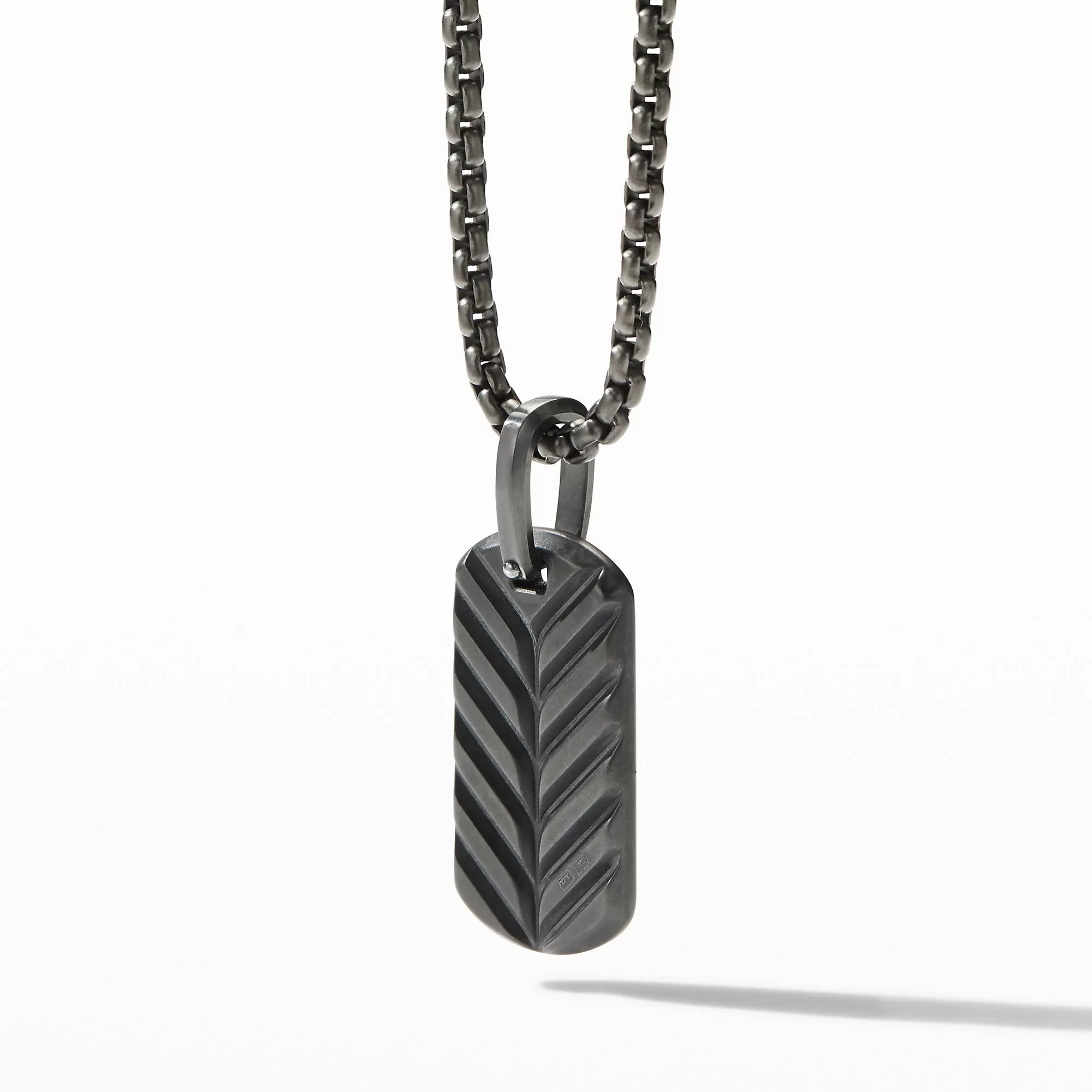 David Yurman Gents Streamline Tag in Black Titanium