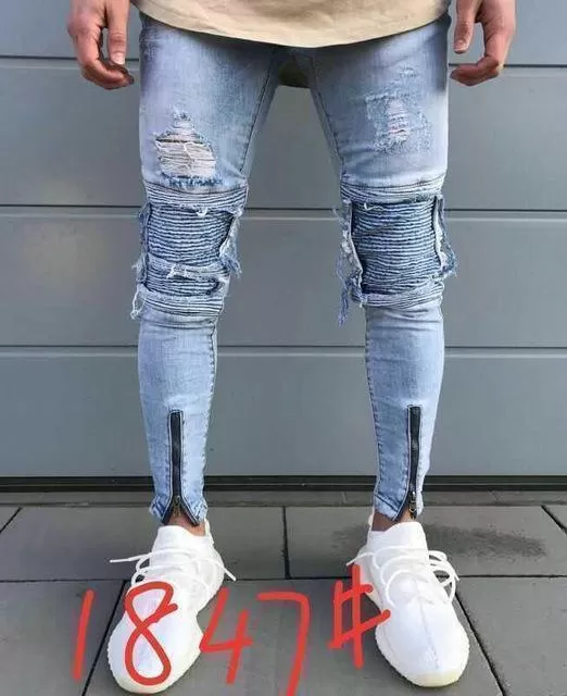 Distressed Denim Jeans Pants For Men