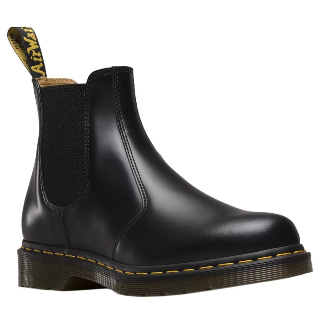 Dr. Martens 2976 Black Unisex Leather Chelsea Twin Gussets Pull on Ankle Boots - UK 6