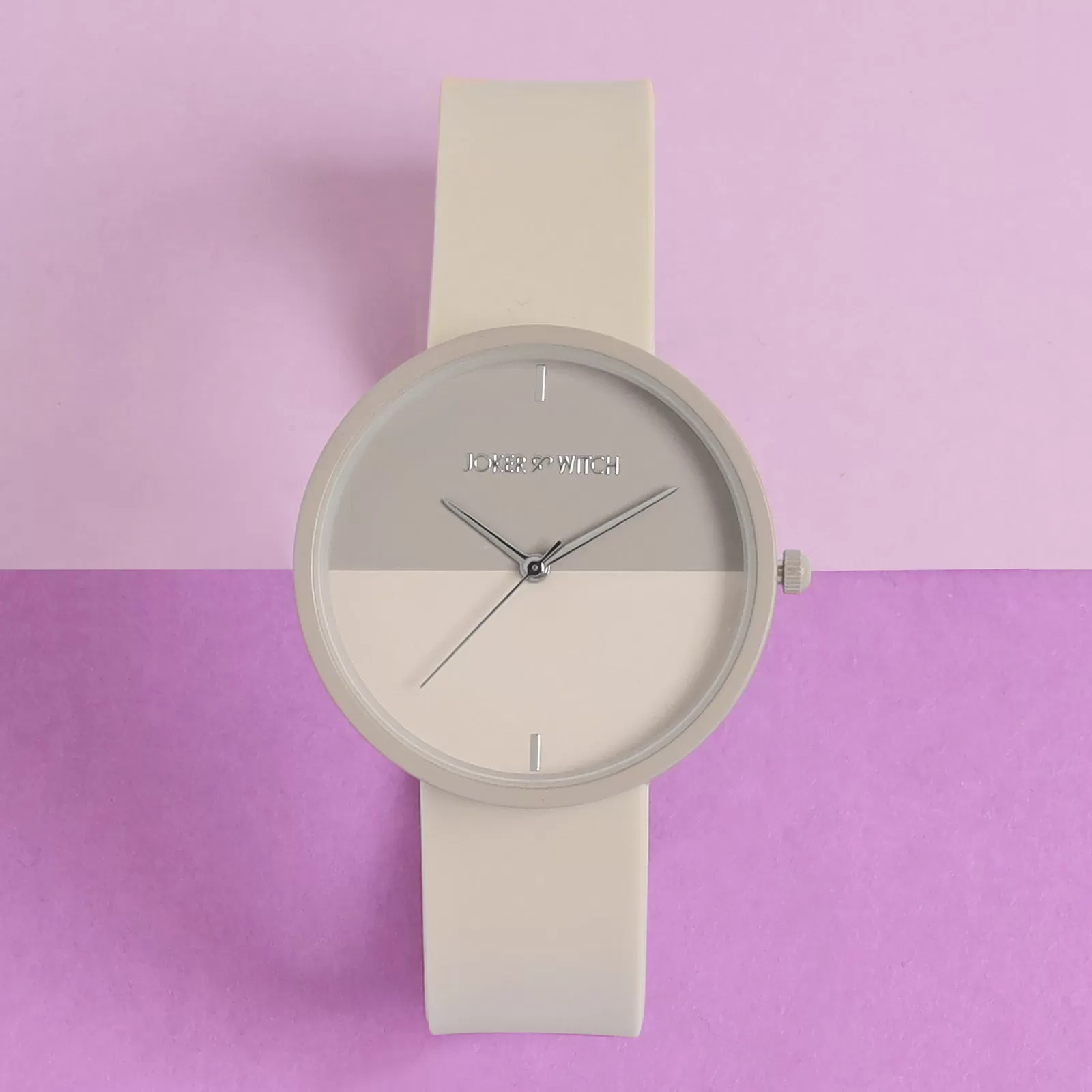 Duet Opalix Beige Silicone Strap Watch