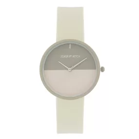 Duet Opalix Beige Silicone Strap Watch