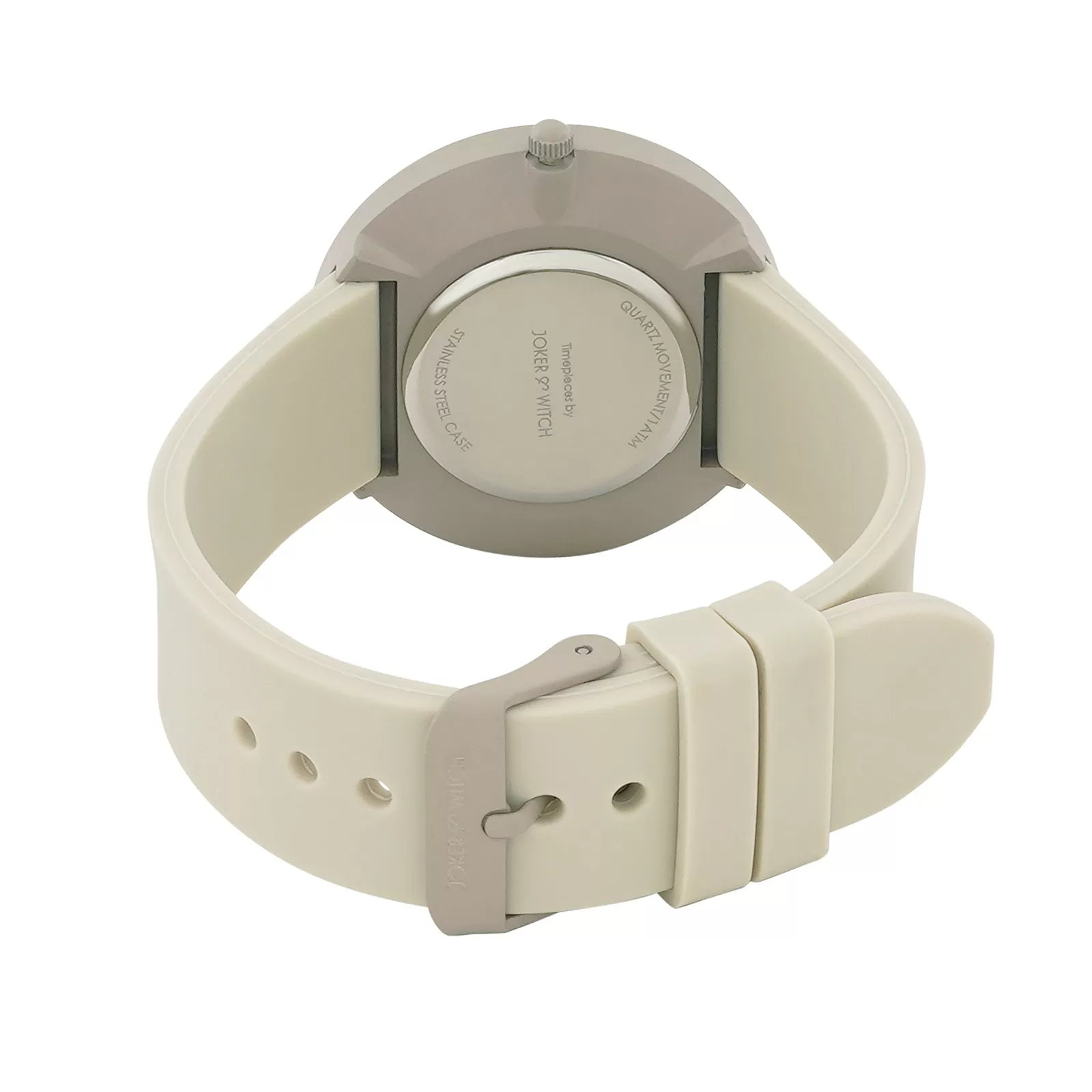 Duet Opalix Beige Silicone Strap Watch