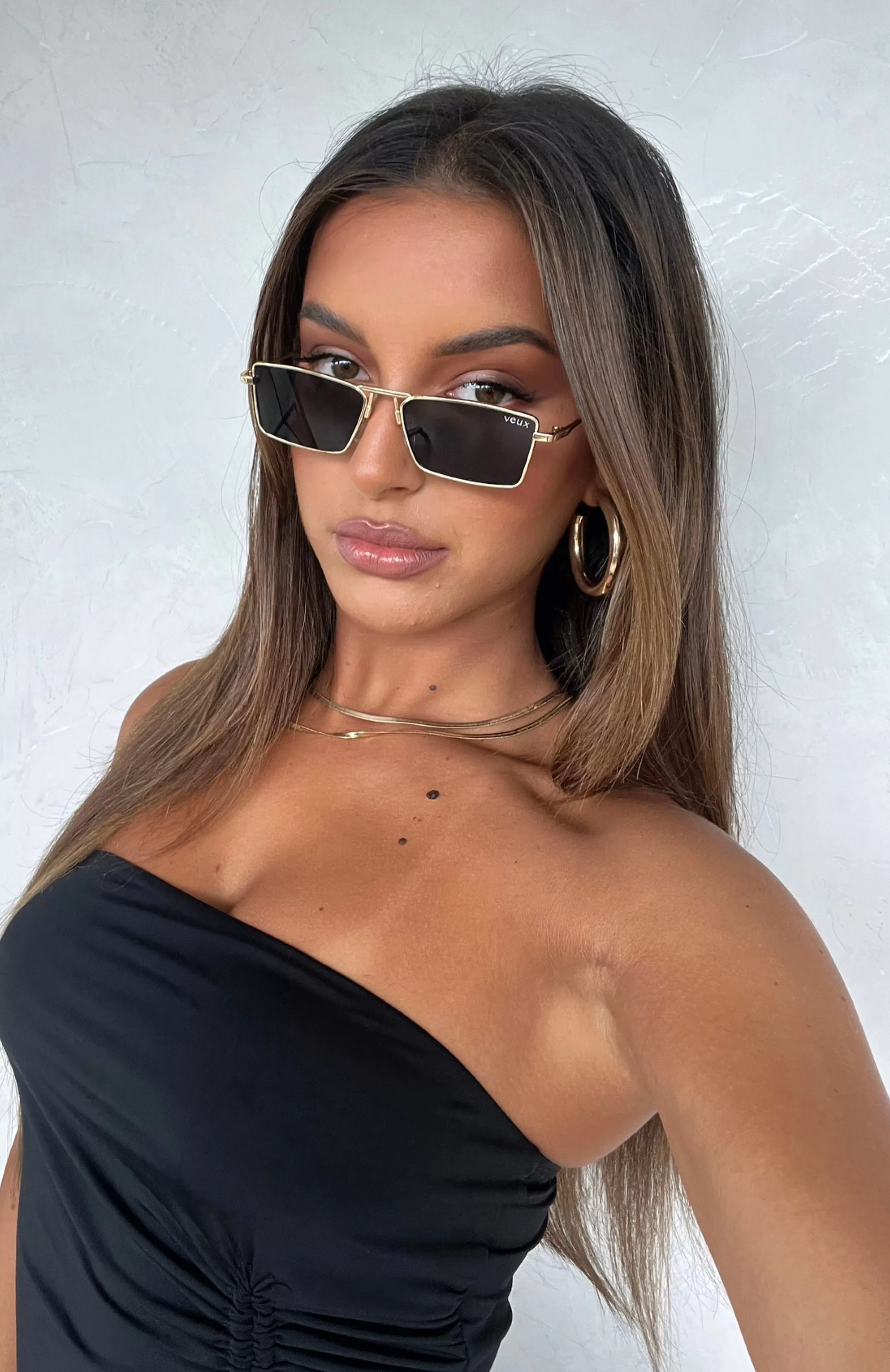 Dune Sunglasses Gold/Black Lens