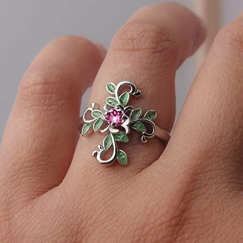 Ethnic Style Engagement Ring Believe In God Cross