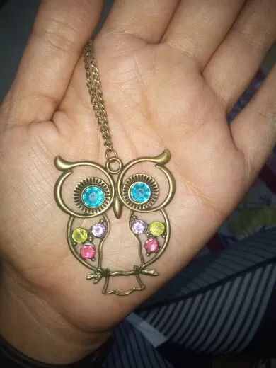 Fashion Crystal Owl Pendant Necklace