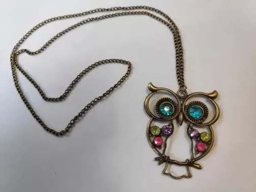 Fashion Crystal Owl Pendant Necklace