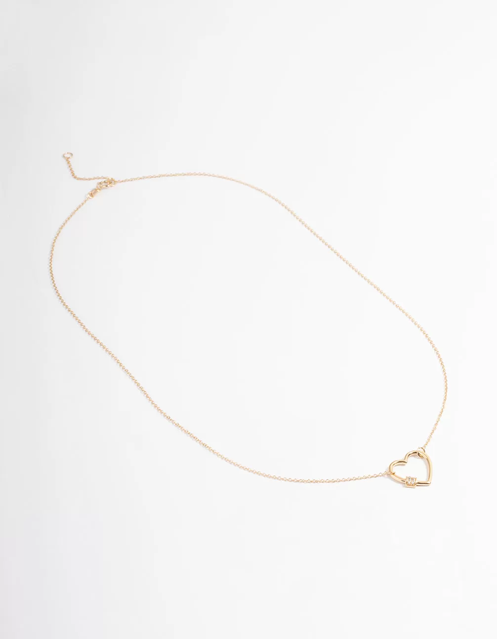 Gold Plated Sterling Silver Heart Pendant Necklace