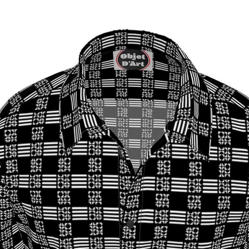 Grid Pattern Short Sleeve Shirt