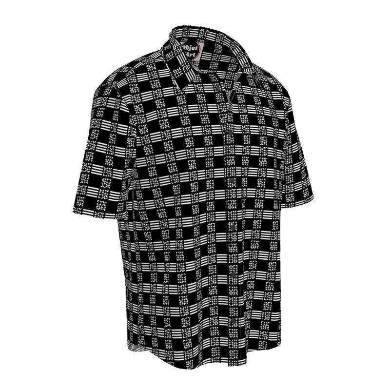 Grid Pattern Short Sleeve Shirt