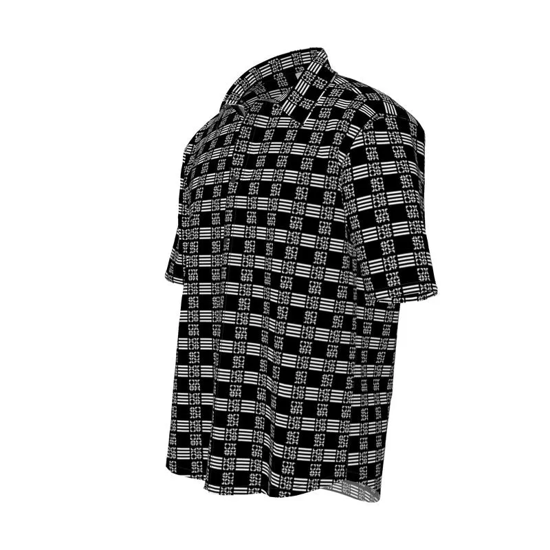 Grid Pattern Short Sleeve Shirt