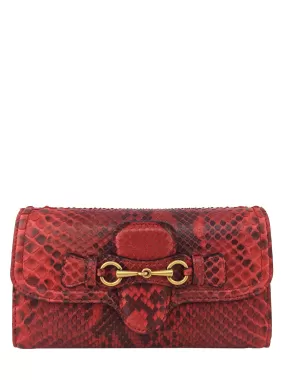 Gucci Lady Web Python Continental Wallet