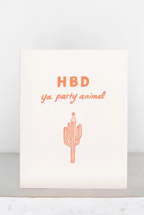 HBD Party Animal Card