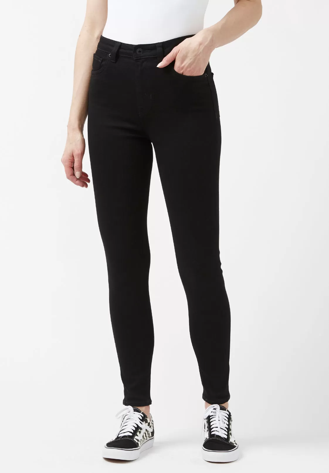 High Rise Skinny Skylar Women's Jeans in Black - BL15663