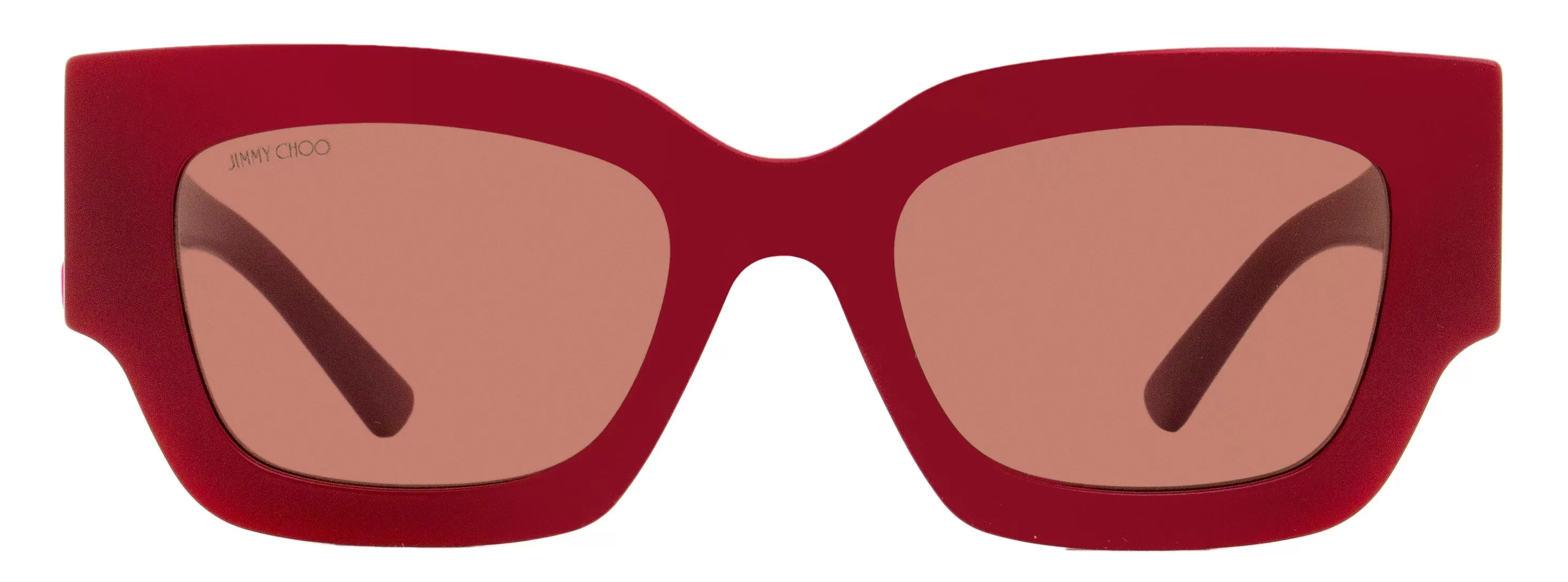 Jimmy Choo Women's Rectangular Sunglasses Nena C9A4S Red/Pink 51mm