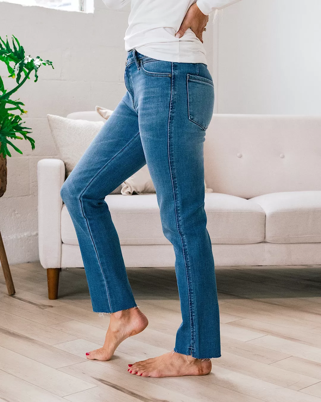 KanCan Kelly Cross Over Straight Jeans