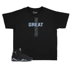 Kids Chambray 7 Shirt - Greatness Cross - Black