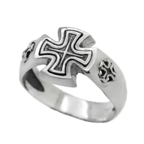 Knight's Cross, Iron Cross Men Ring Silver 925