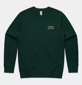 Lngsam Run Club Embroidered Logo Sweatshirt in Pine Green