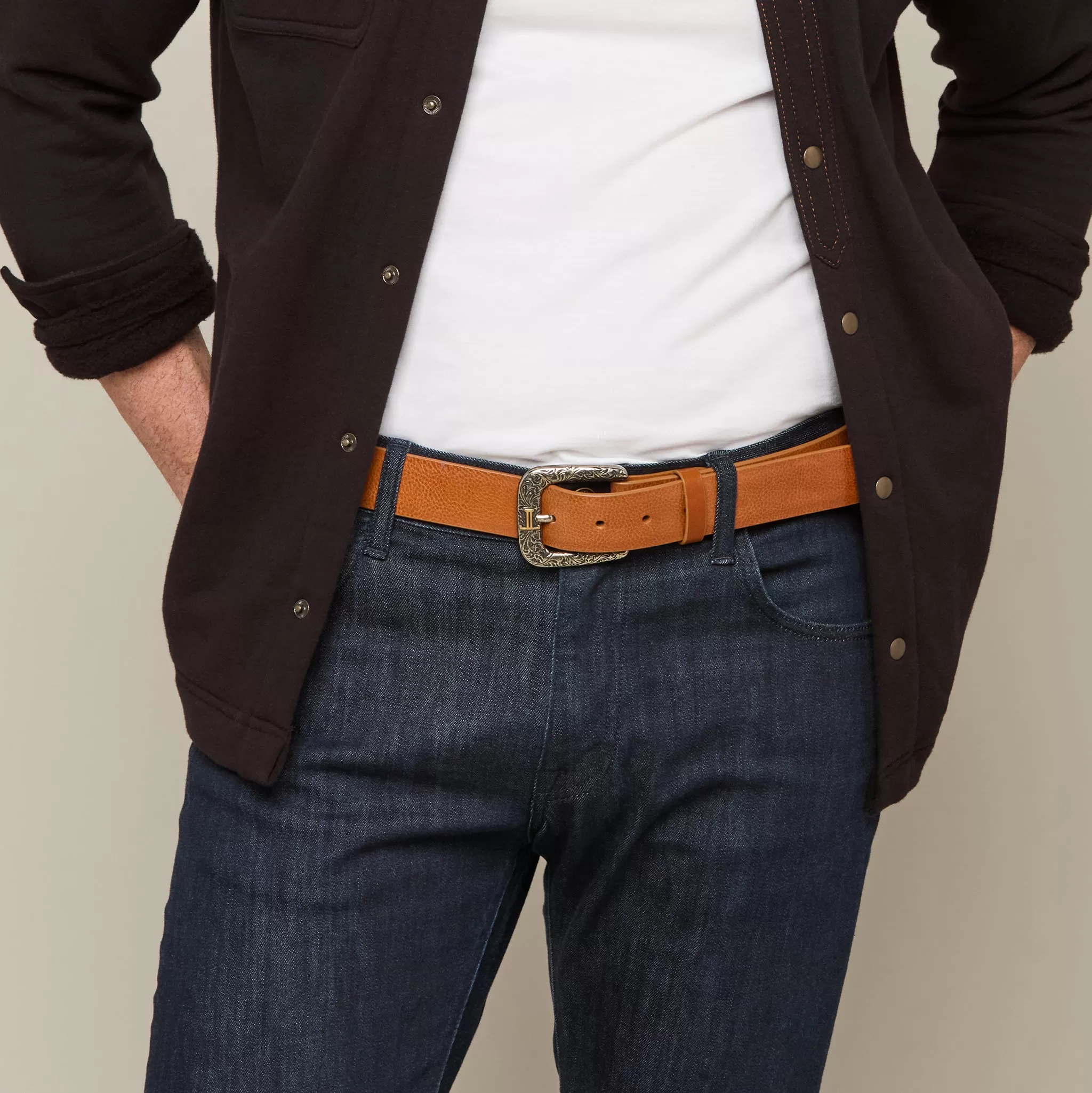 Mens Dress Belt :: Tan