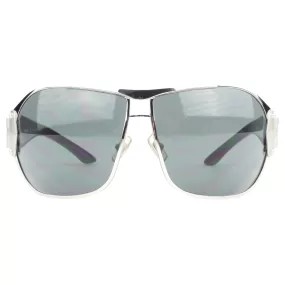 Miu Miu Vintage Black and Silvertone Metal Frame Sunglasses SMU60G