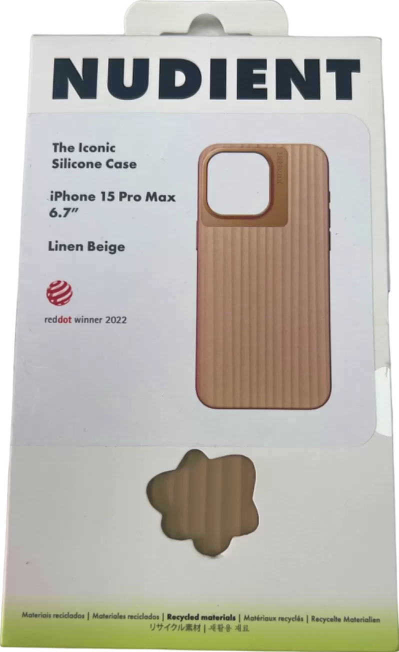 Nudient Silicone Case for iPhone 15 Pro Max Linen Beige