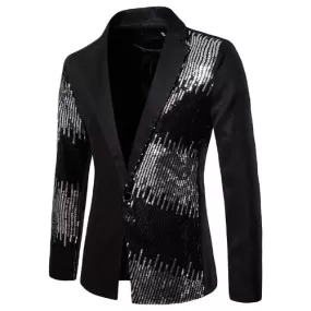 Party-wear Blazer Coat Jacket - Black