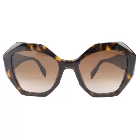 Prada Brown Tortoise Shell Ombre Lens Geometric Symbole Logo Sunglasses