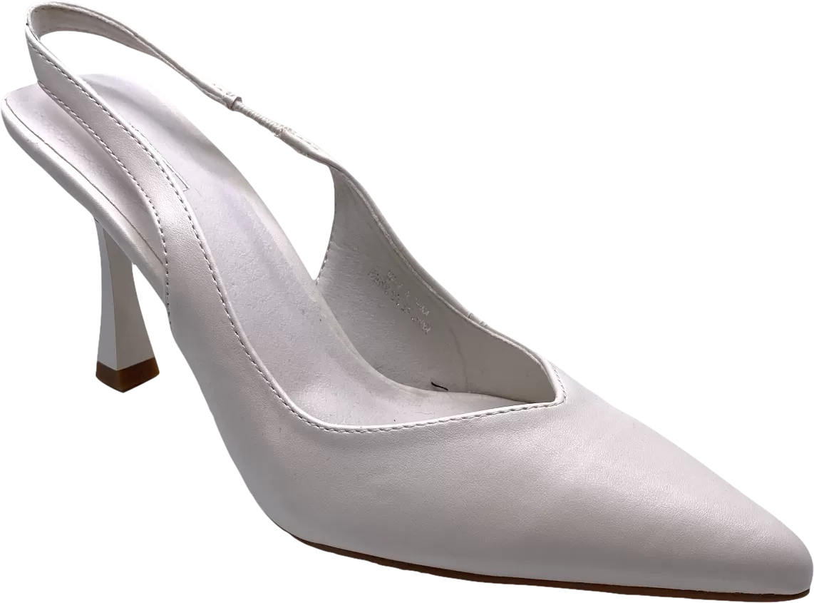 QUIZ Cream Low Pointy Toed Heels UK 5 EU 38 👠