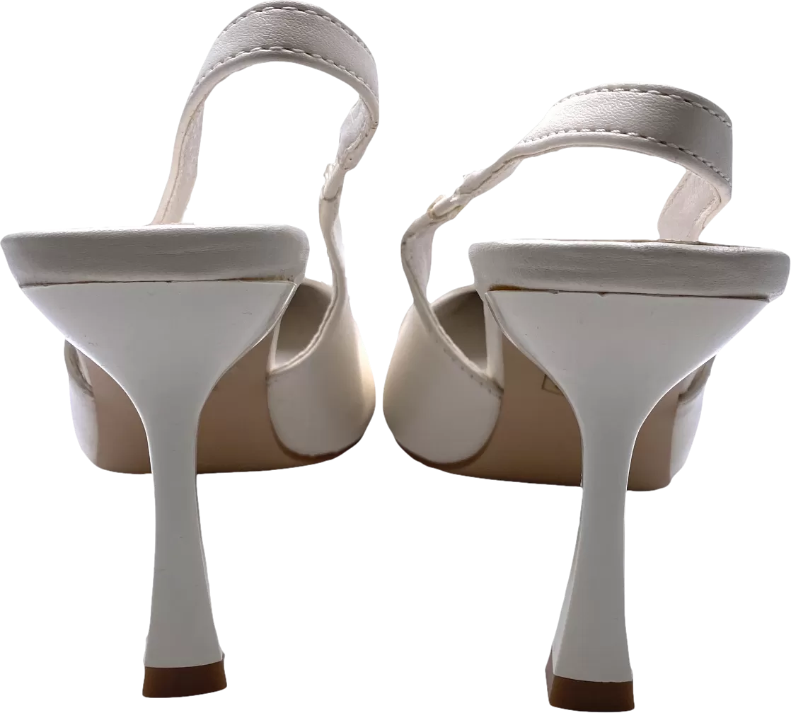 QUIZ Cream Low Pointy Toed Heels UK 5 EU 38 👠