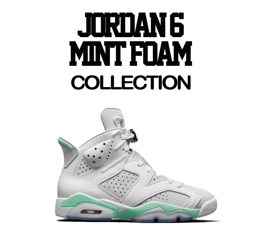 Retro 6 Mint Foam Shirt - Fly Kicks - White