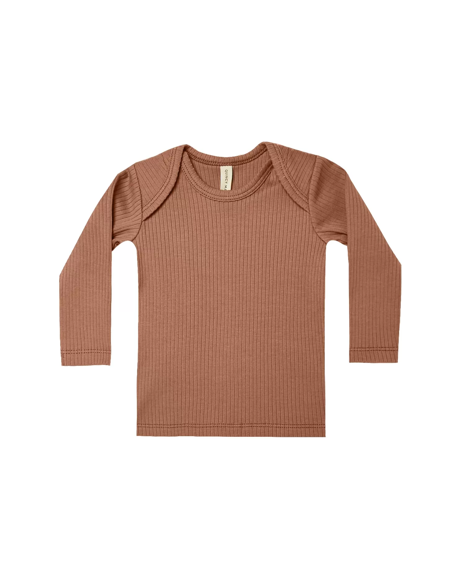 Ribbed Longsleeve Lap Tee – Clay