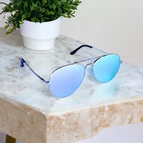 Rosé Everyday SunniesGold Mirrored Aviator Sunglasses